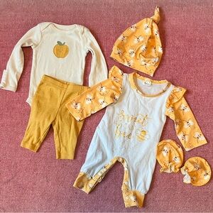 Yellow and White Baby One Piece Sets